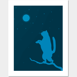 Sleepwalker. Cat illustration Posters and Art